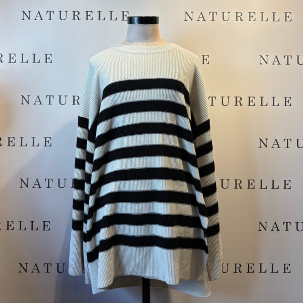 Trui By Malene Birger Streep Zwart/Wit - Maat XL