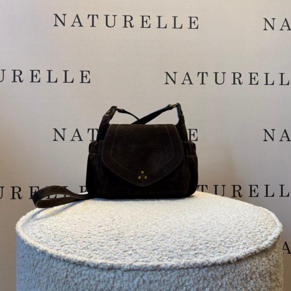 Schoudertasje Jérôme Dreyfuss Suede Donkerbruin