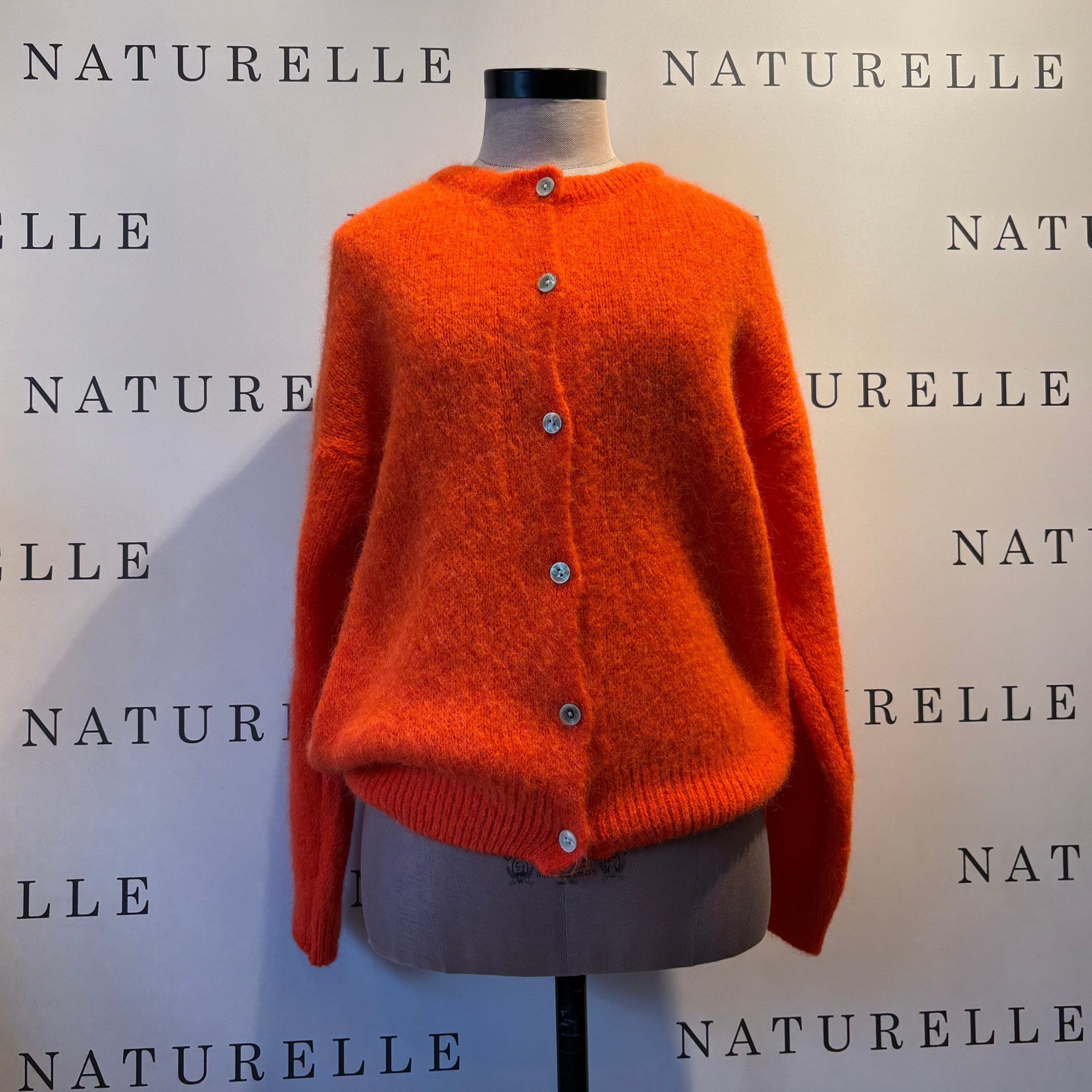 Vest La Maille Parisienne Oranje Alpaca - Één Maat (nieuw!)