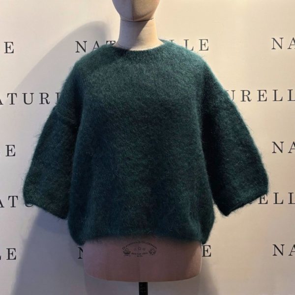 Trui For Her 9217 Mohair Donkergroen - Één Maat (nieuw!)